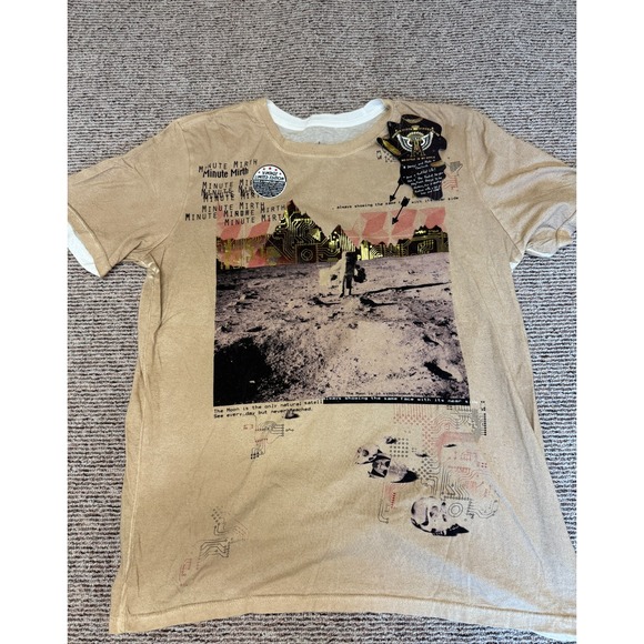 Minute Mirth Street Gang Men's L Tan Graphic Limited Edition T Shirt - Picture 1 of 10